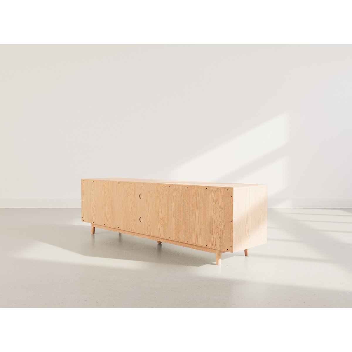 Meuble TV 2 portes 2 niches, FREYA bois, BEST MOBILIER