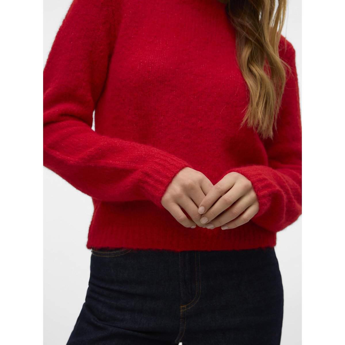 Pull En Maille medium grey melange, VERO MODA