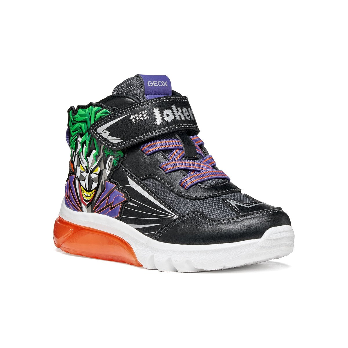 Baskets J CIBERDRON noir/orange, GEOX