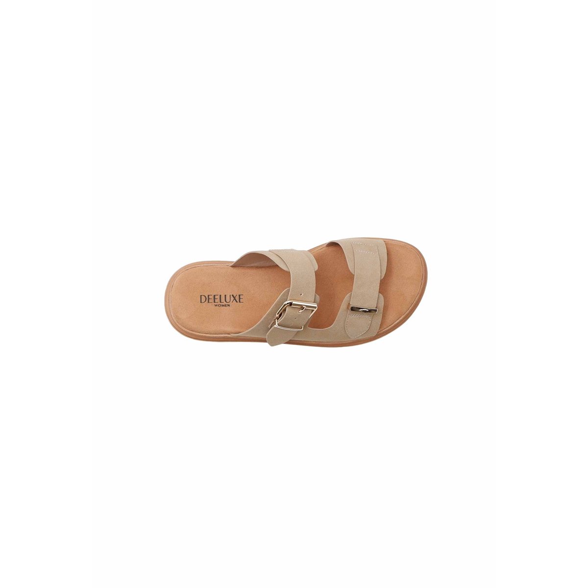 Sandales femme à doubles brides ajustables SOLENE beige, DEELUXE