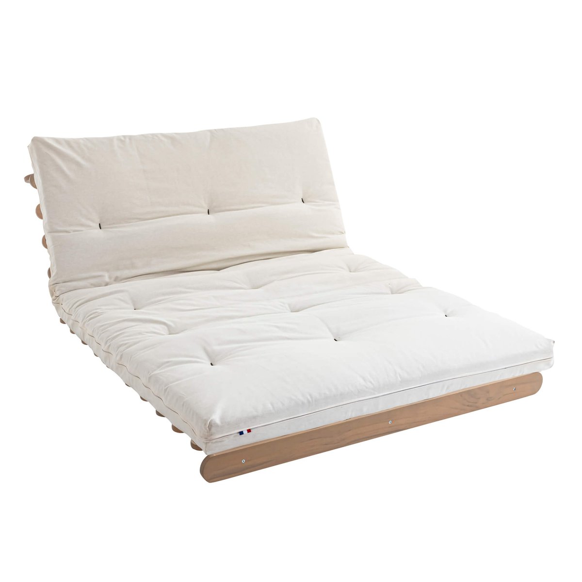 Futon coton + mousse mémoire anti-taches ecru, TERRE DE NUIT