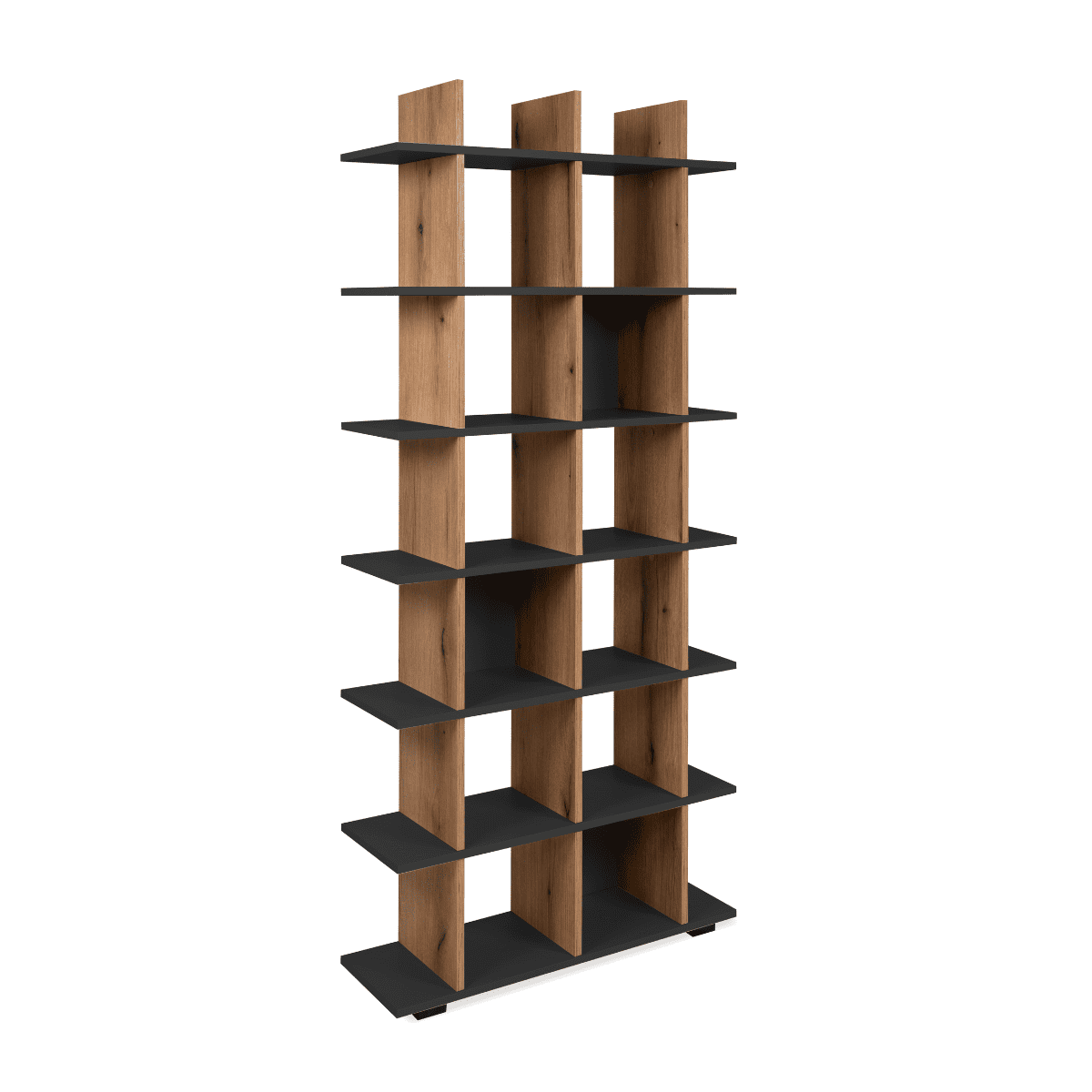 Bibliothèque 10 niches - ARVID gris anthracite, CALICOSY