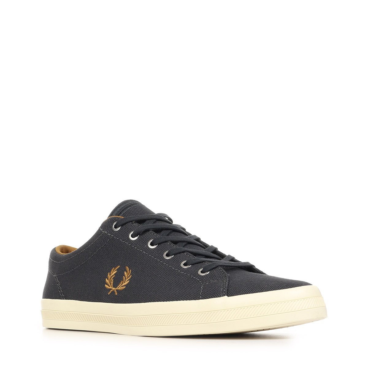 Baskets BASELINE CANVAS anchor grey dark caramel, FRED PERRY