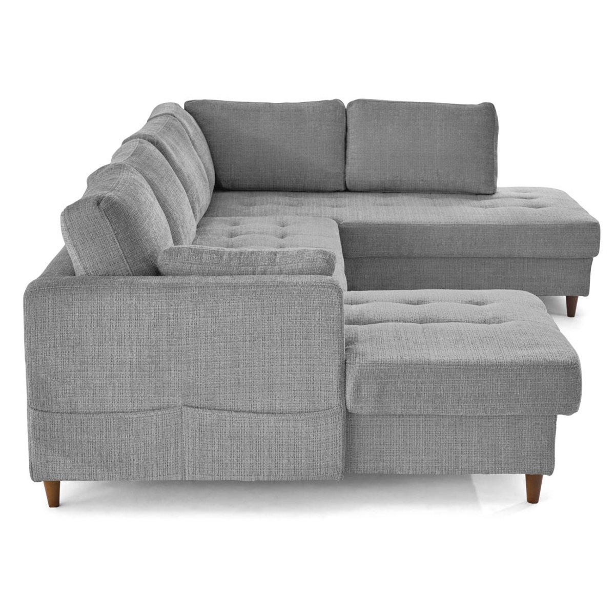 Canapé d'Angle Convertible 7 places - ANNA gris, BEST MOBILIER