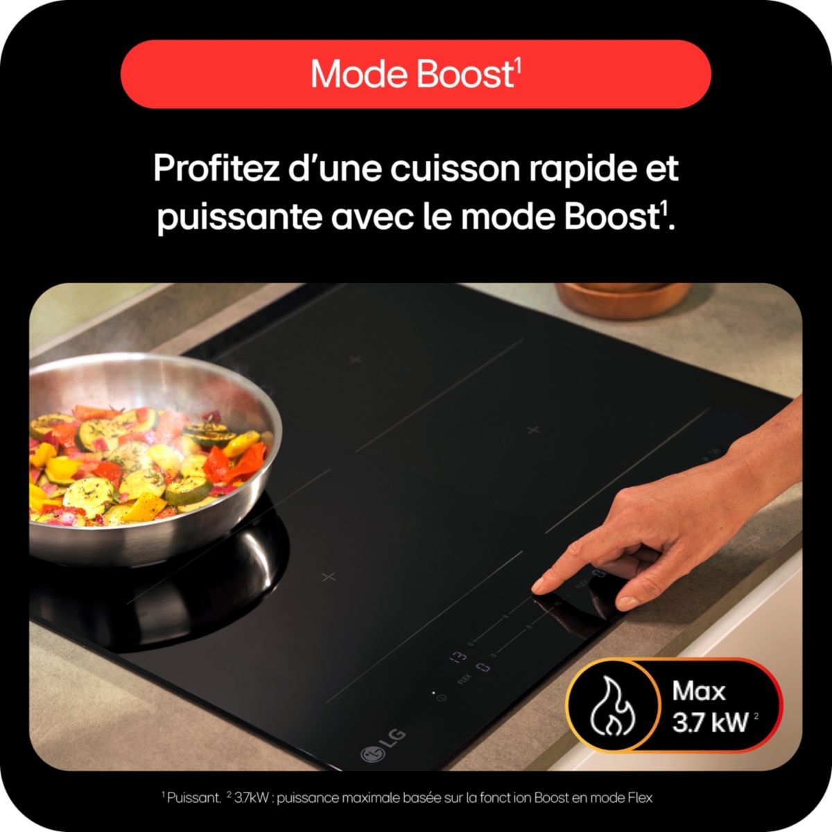 Plaque induction CBIZ3035B Flex XL couleur unique, LG