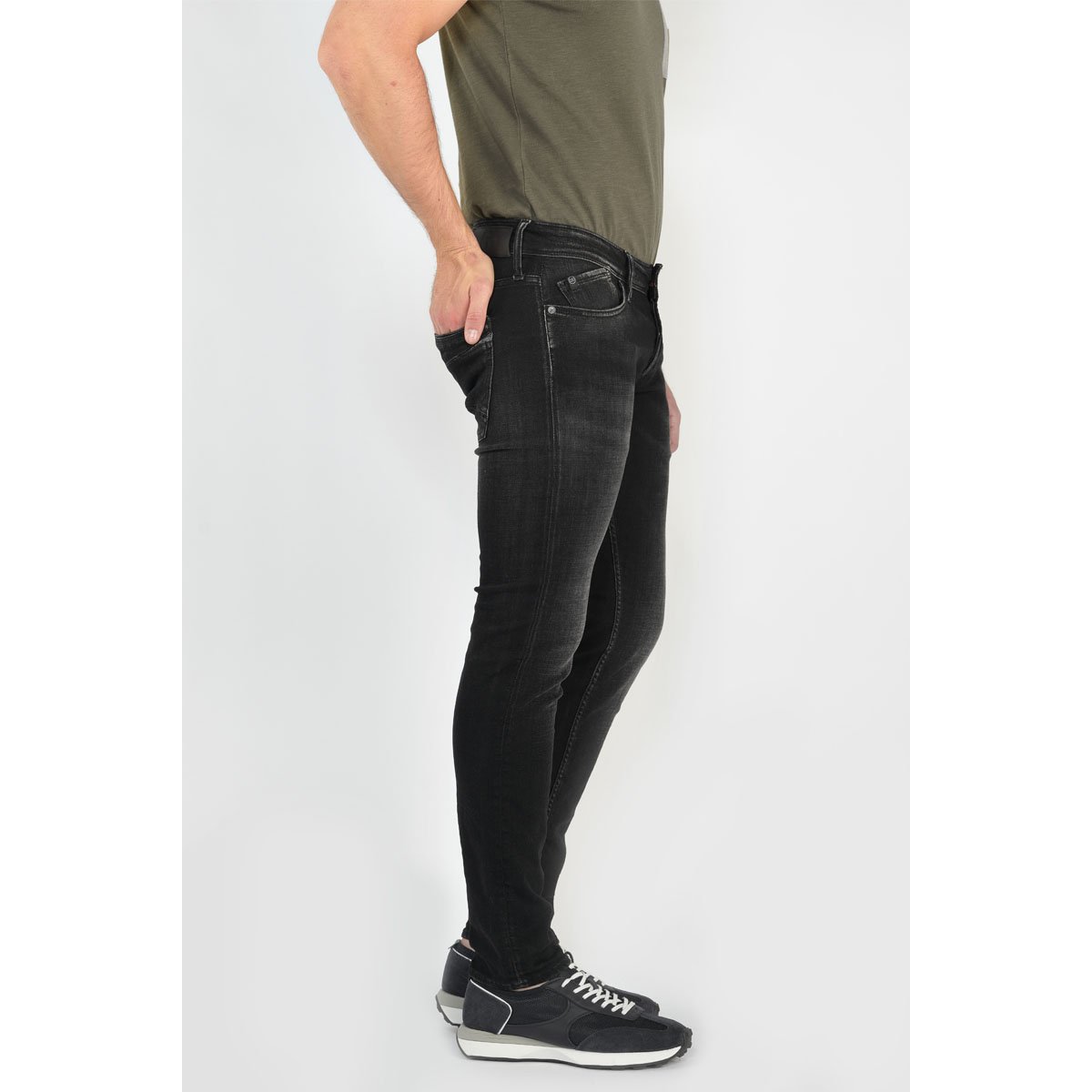 Jeans slim stretch 700/11, longueur 34 black / black, LE TEMPS DES CERISES