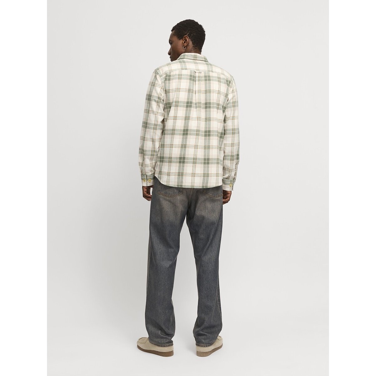 Surchemise en flanelle carreaux écru, JACK & JONES