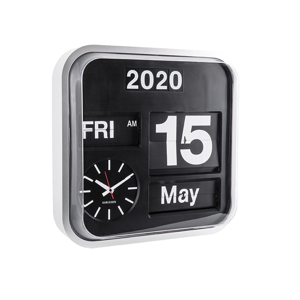 Horloge Murale PVC argent, KARLSSON