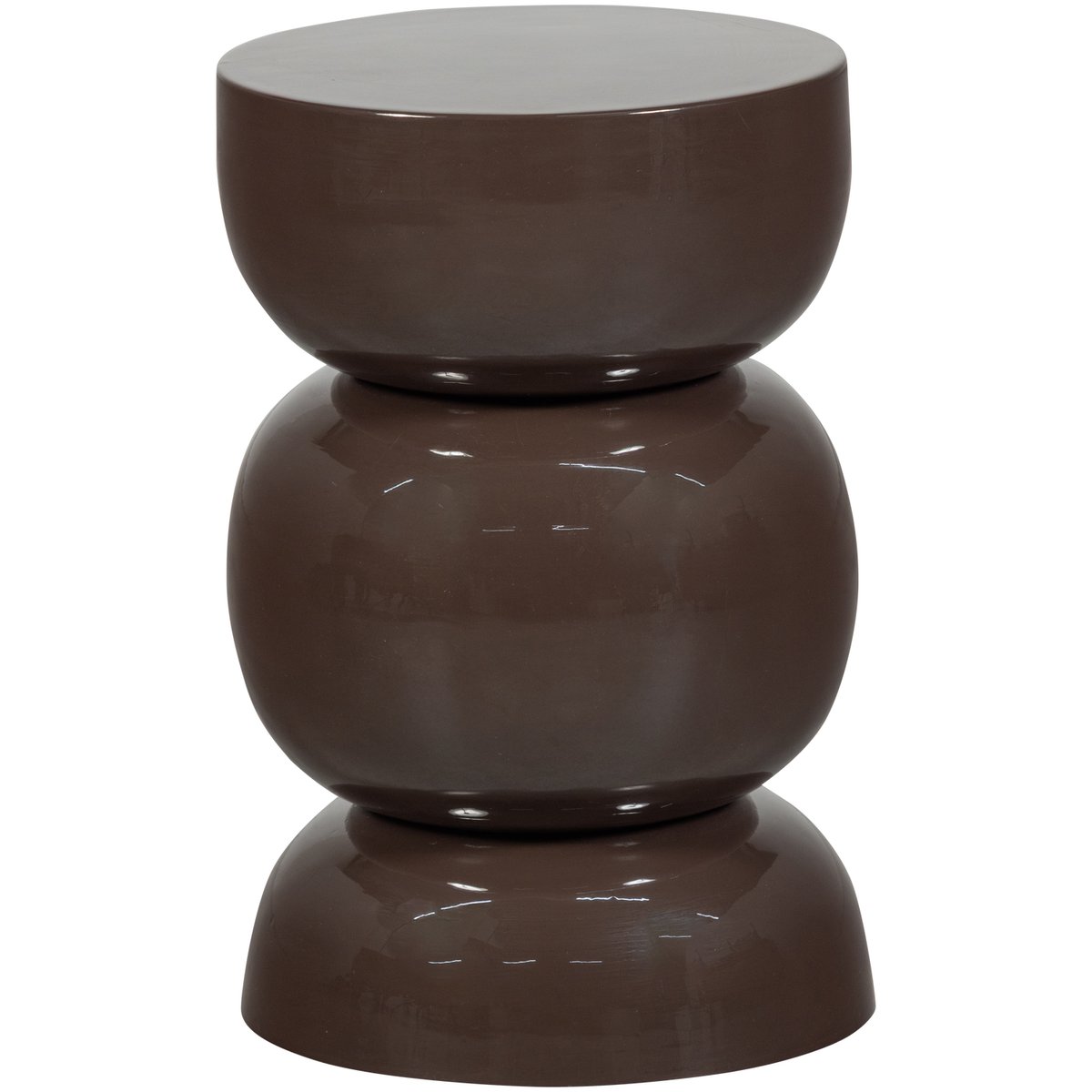 Table d'appoint en métal BRENO marron foncé, WOOOD