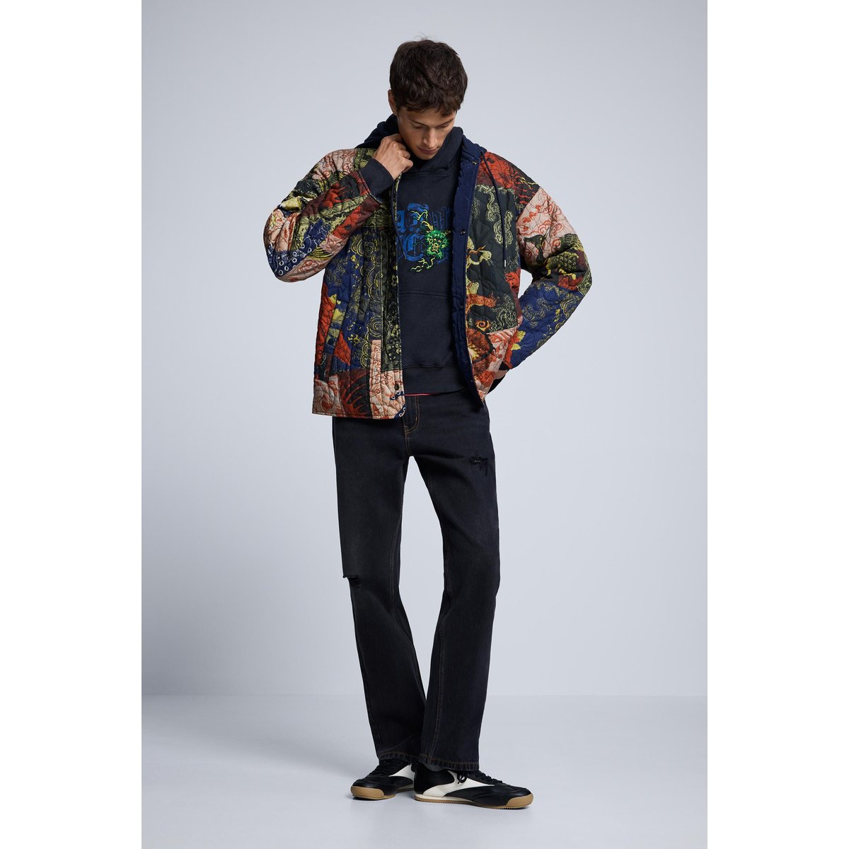 Veste réversible à capuche bleu, DESIGUAL