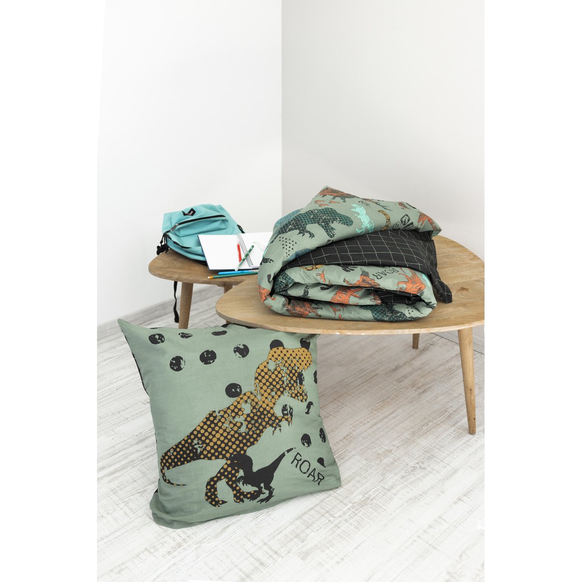 Parure Housse de couette Collection age des dinosaures multicolore, EDEN