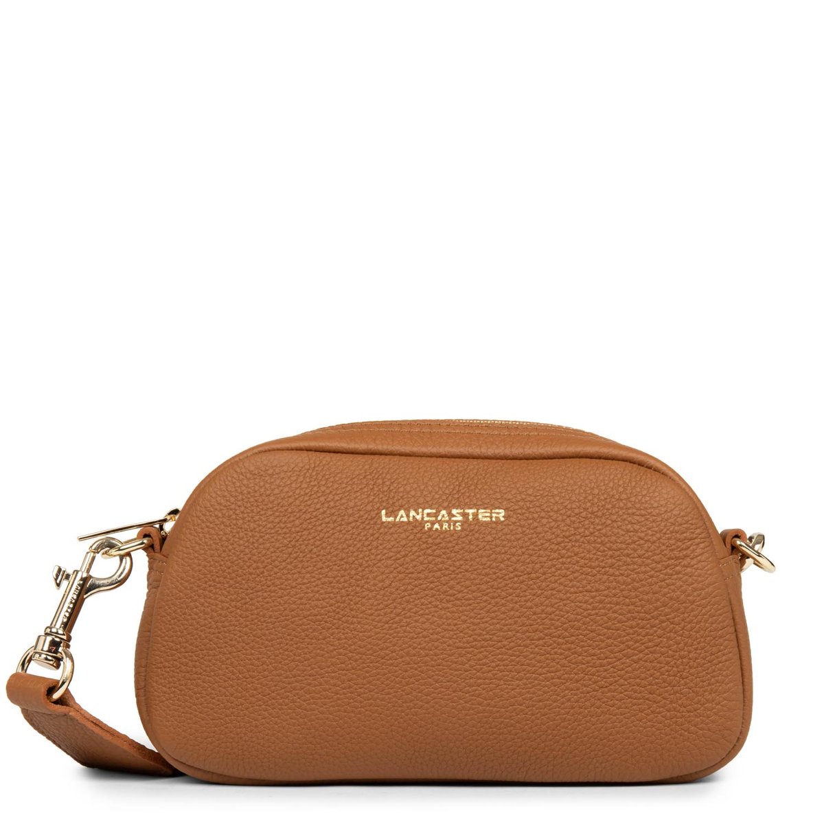 Sac trotteur zippé en cuir, STUDIO MIMI S camel, LANCASTER