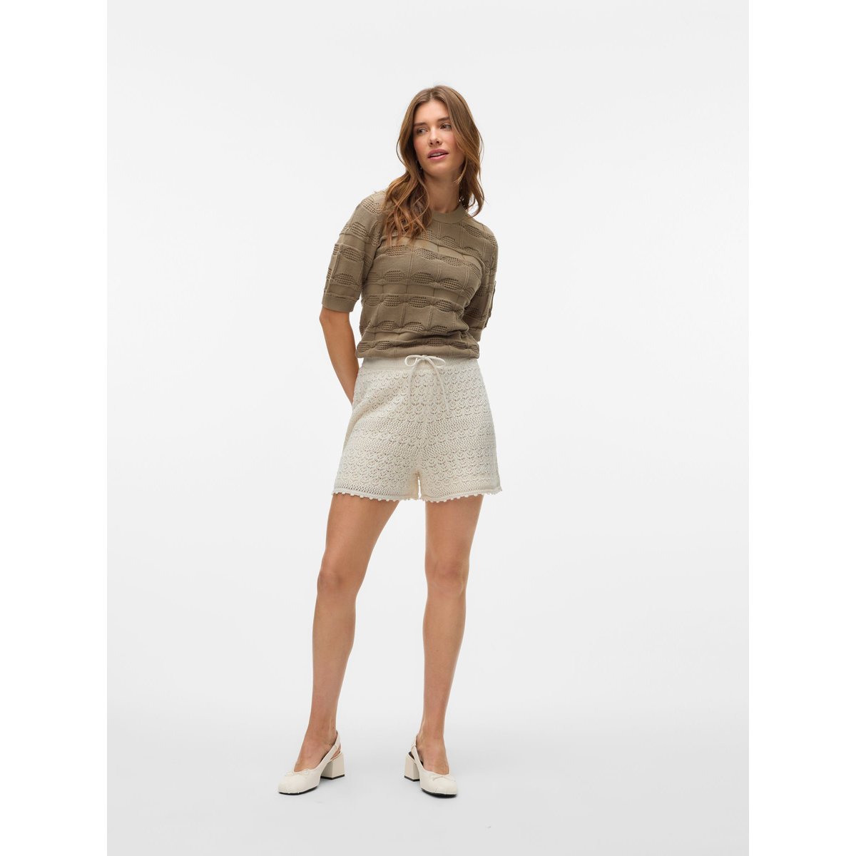 Short En Maille birch 1, VERO MODA