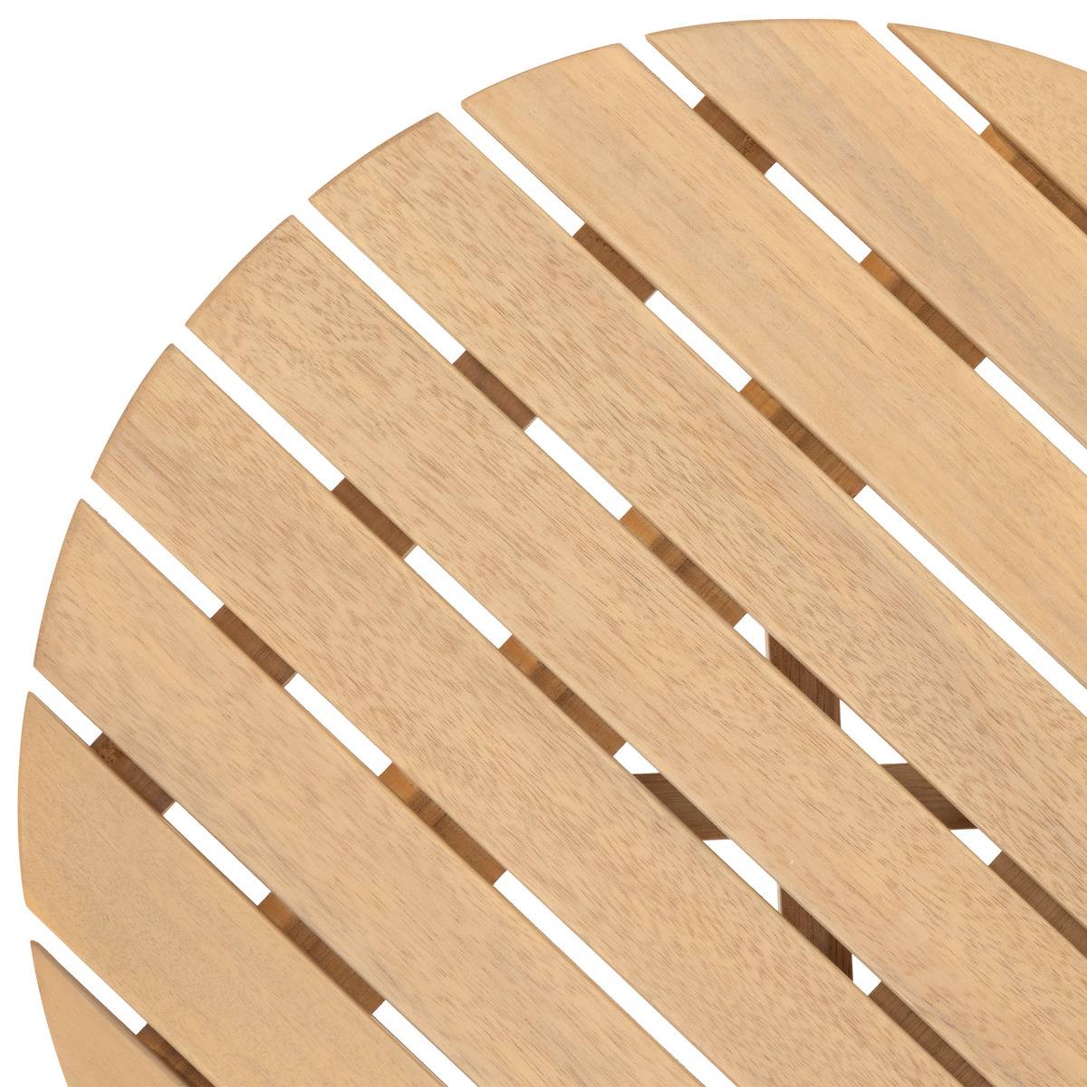 Table d'appoint de jardin ronde en acacia OLVINIA beige, HESPERIDE