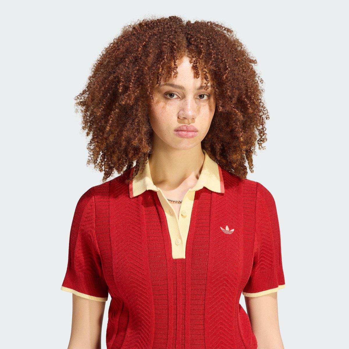 Polo Cali Maille Torsadée Polo Cali Maille Torsadée team victory red, adidas Originals