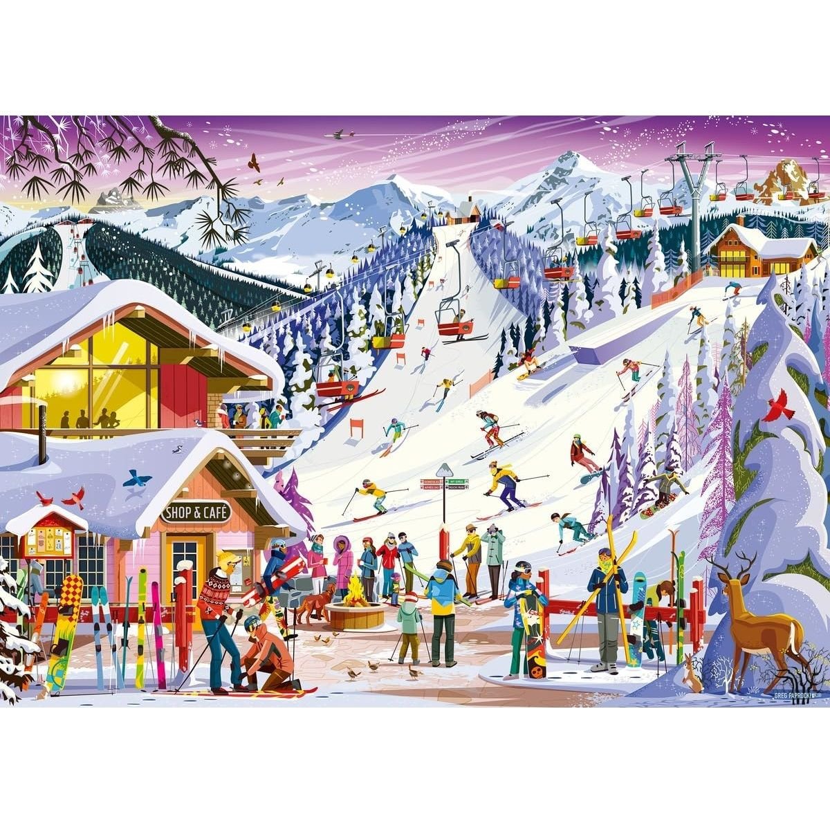 Puzzle Au rythme des pistes 1000 pcs bleu, RAVENSBURGER