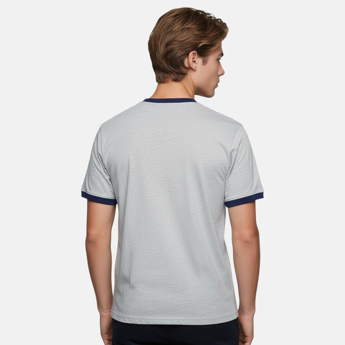 T-shirt manches courtes, col rond TEE TIME gris clair, ELLESSE