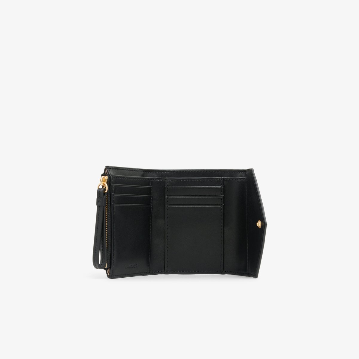 Portefeuille Crocodelle en cuir noir-000, LACOSTE