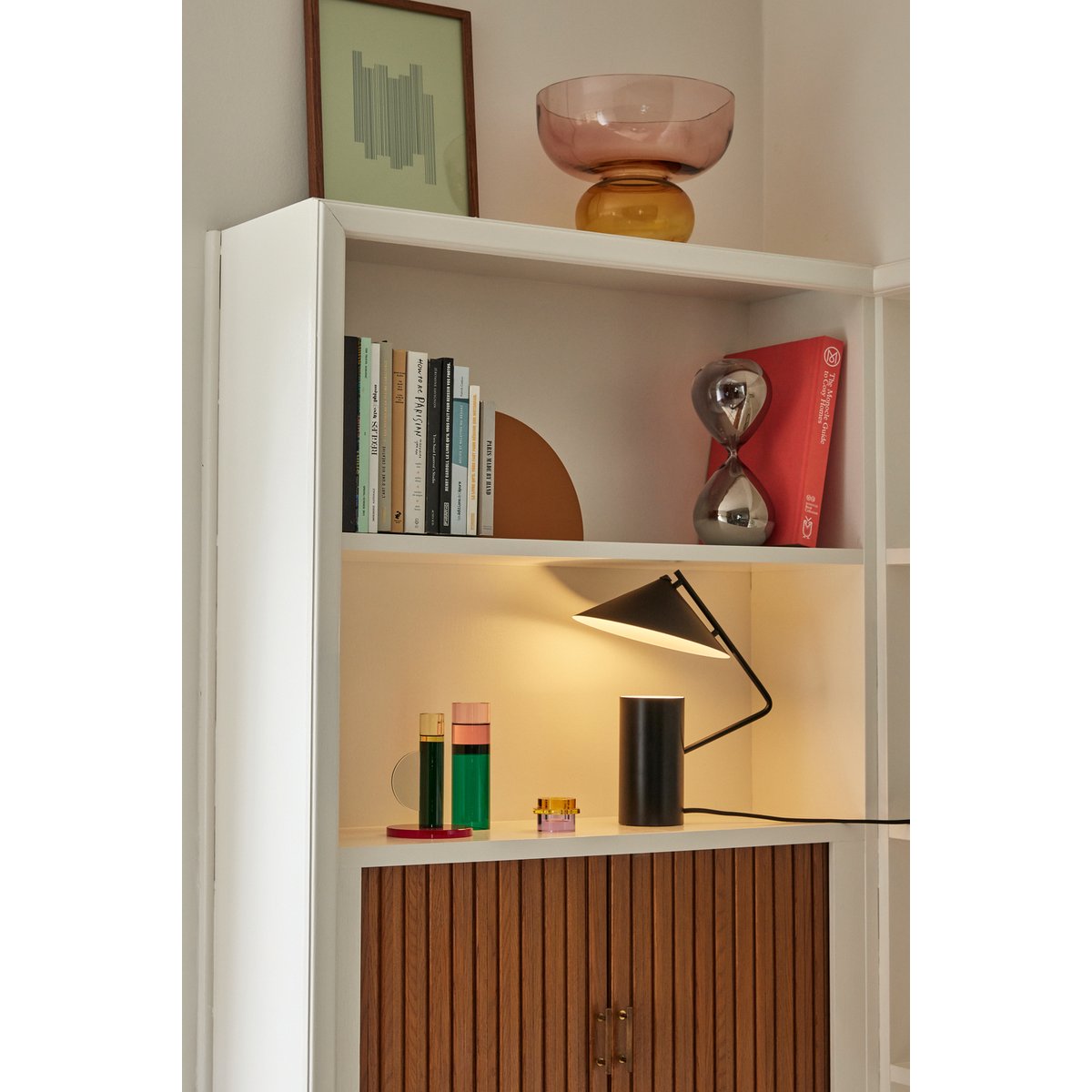 Lampe de table en fer SEN noir, HUBSCH