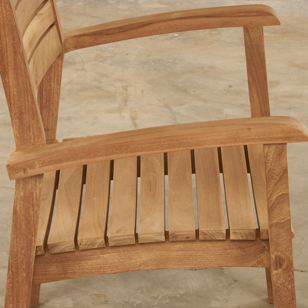 Fauteuil de jardin en teck massif Horismo naturel, WANDA COLLECTION