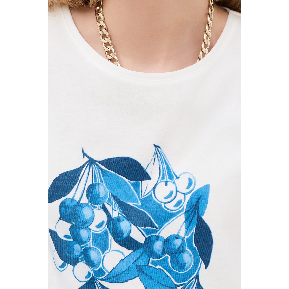 T-shirt droit col rond T-SHIRT TIM-CHERRY bleu foncé, CAROLL