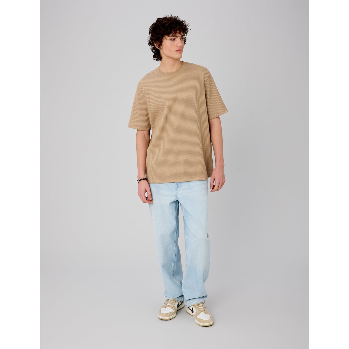 T-shirt texturé marron, BZB