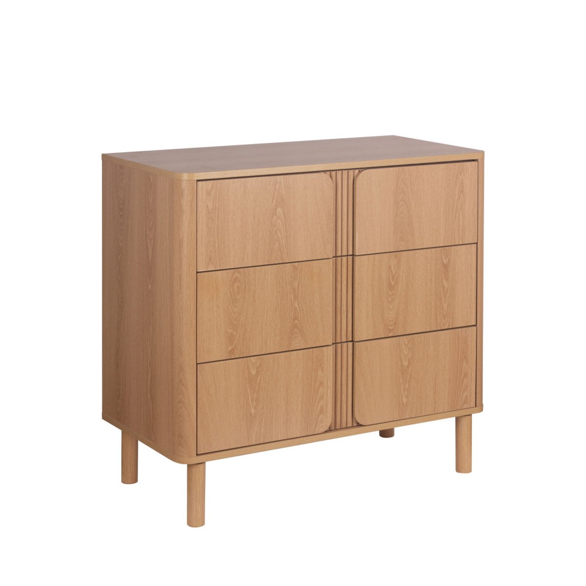 Commode 3 tiroirs en bois L80cm- NOA bois clair, DRAWER