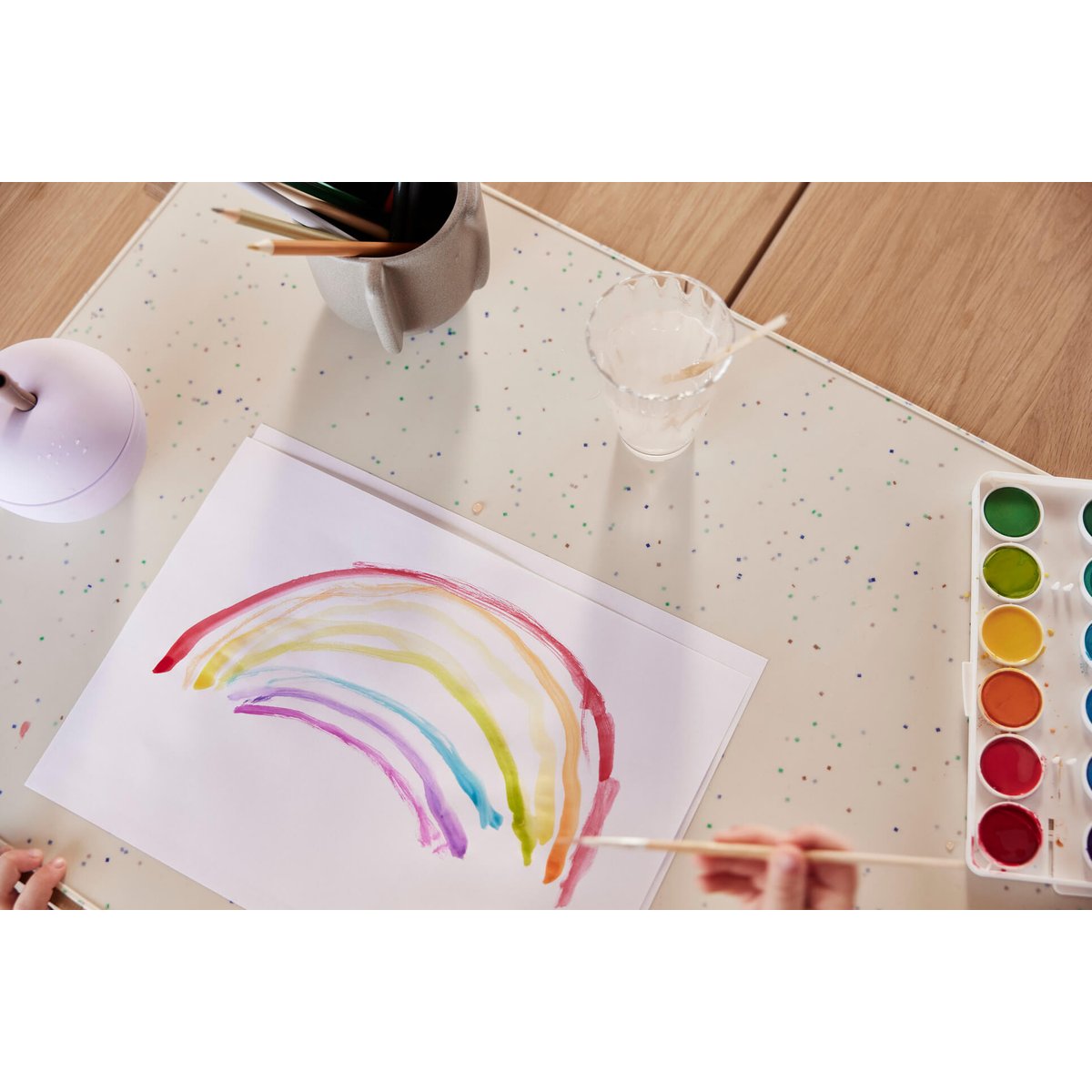 Sets de table en silicone à pois MINI beige, OYOY LIVING DESIGN