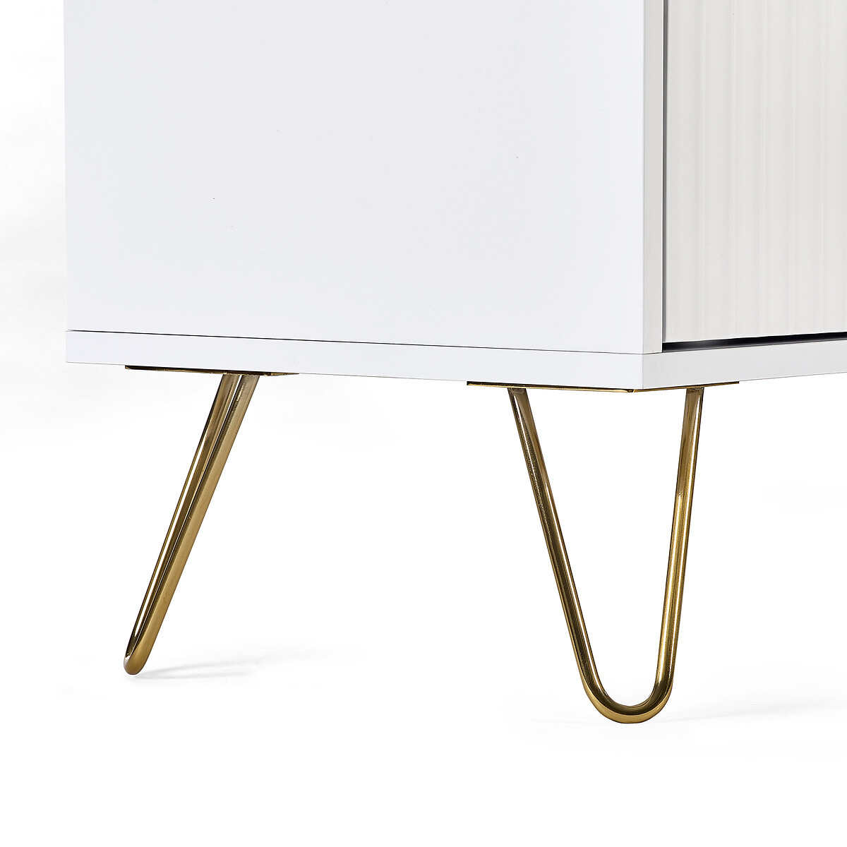 Ancona Sculptural 2 Door Wardrobe with Drawer white, SO'HOME