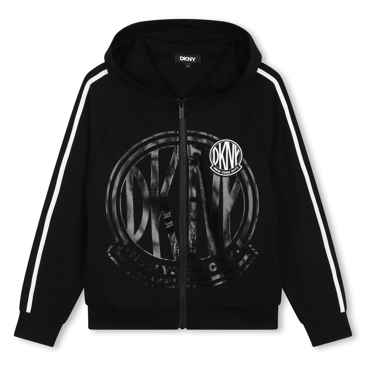 Cardigan zippé à capuche black, DKNY
