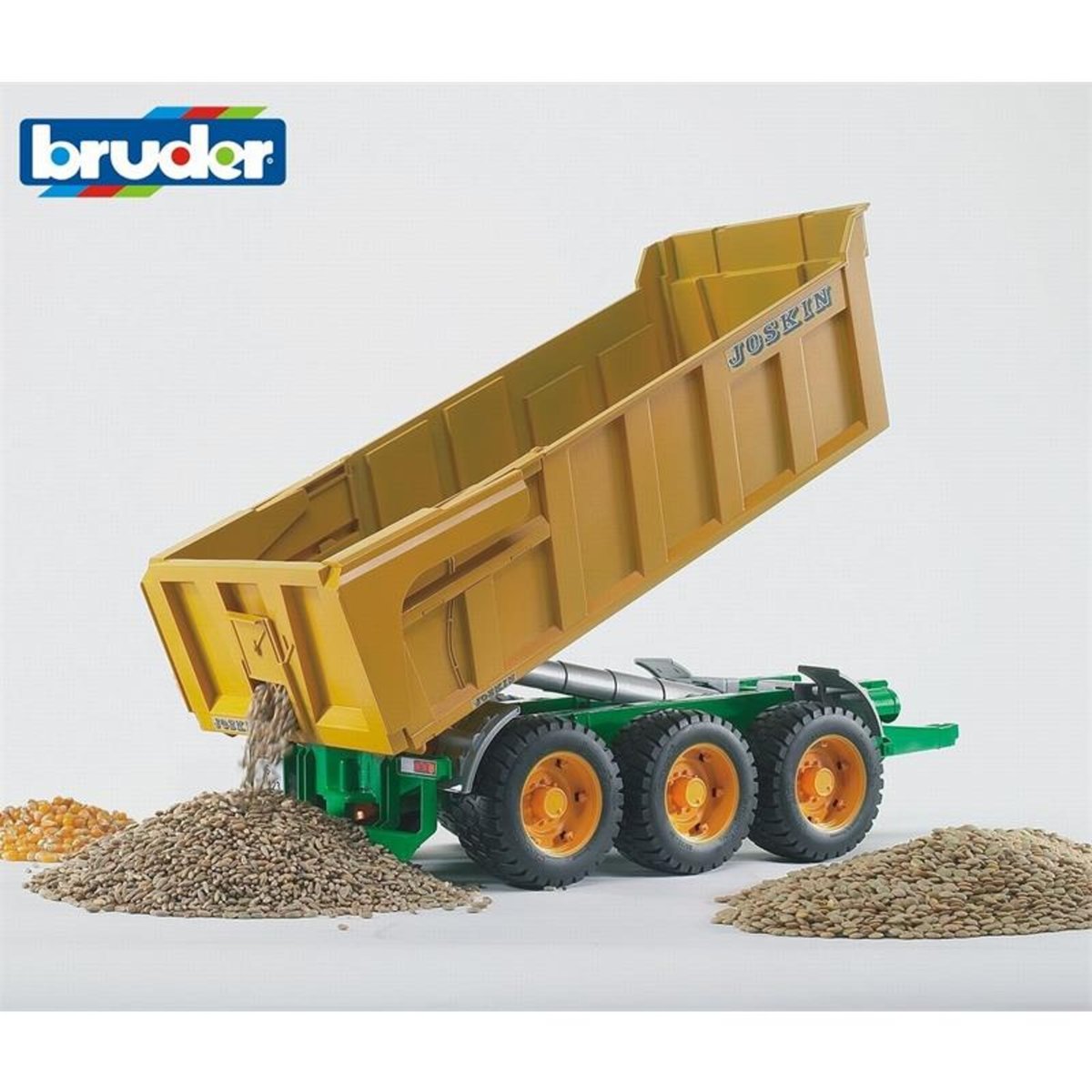 Remorque basculante Joskin jaune et vert, BRUDER
