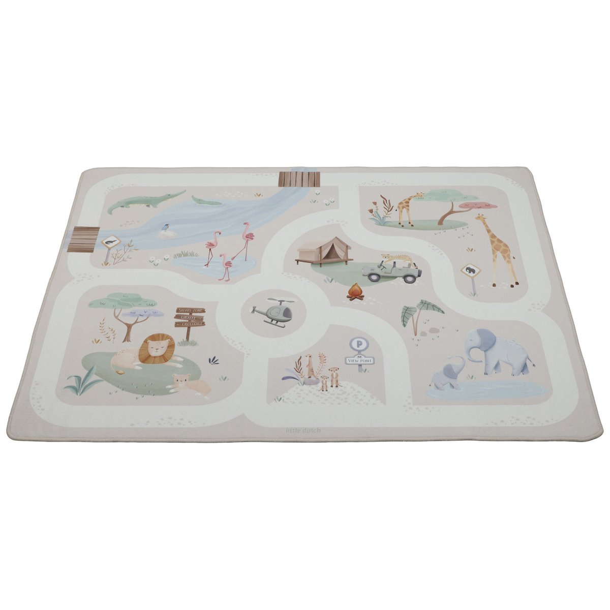 Tapis de jeu et circuit de voitures beige, multicolore, LITTLE DUTCH