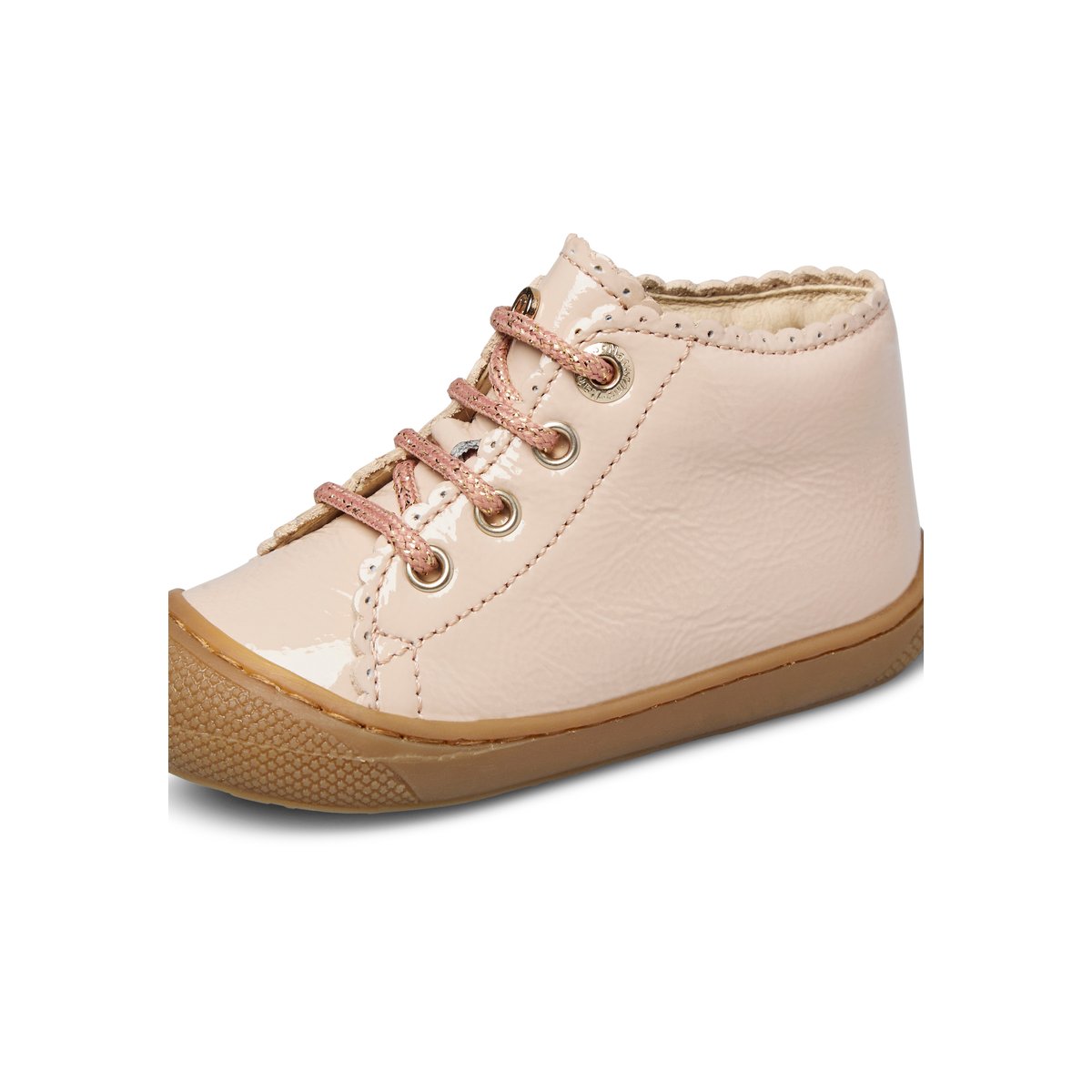 Chaussures premiers pas en vernis COTTINS rose poudré-, NATURINO