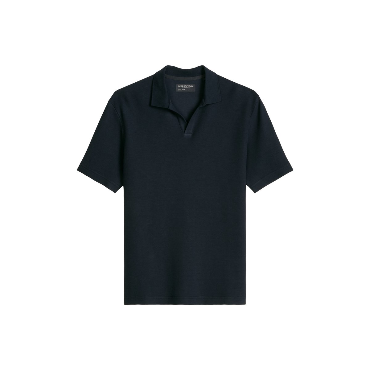 Polo coupe classique en pur coton bio bleu foncé, MARC O'POLO