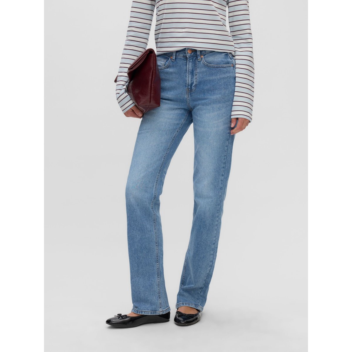 Jean À Coupe Large medium blue denim 1, VERO MODA