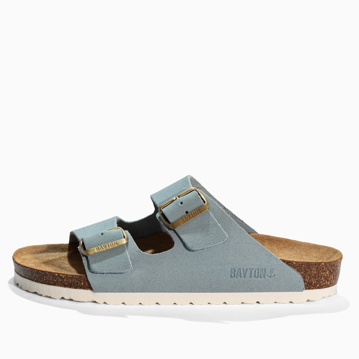 Sandales en cuir suedé ATLAS bleu celeste, BAYTON