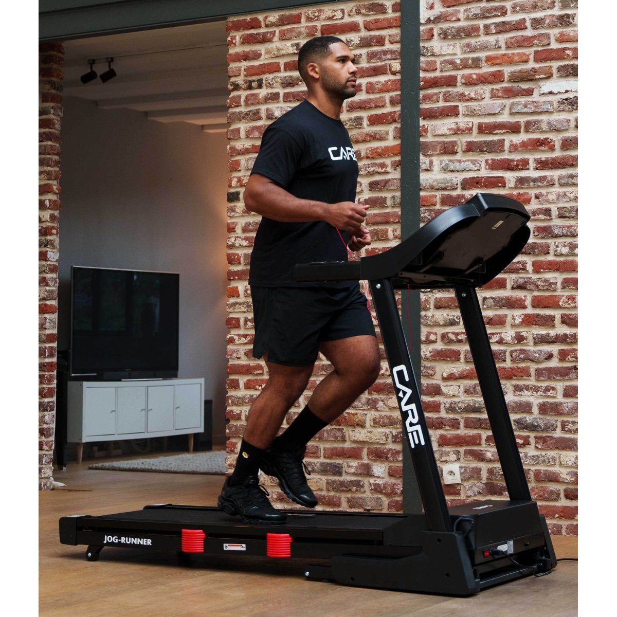 Tapis de course connecté - 18km/h - CARE - JOG RUNNER - KINOMAP noir, CARE FITNESS