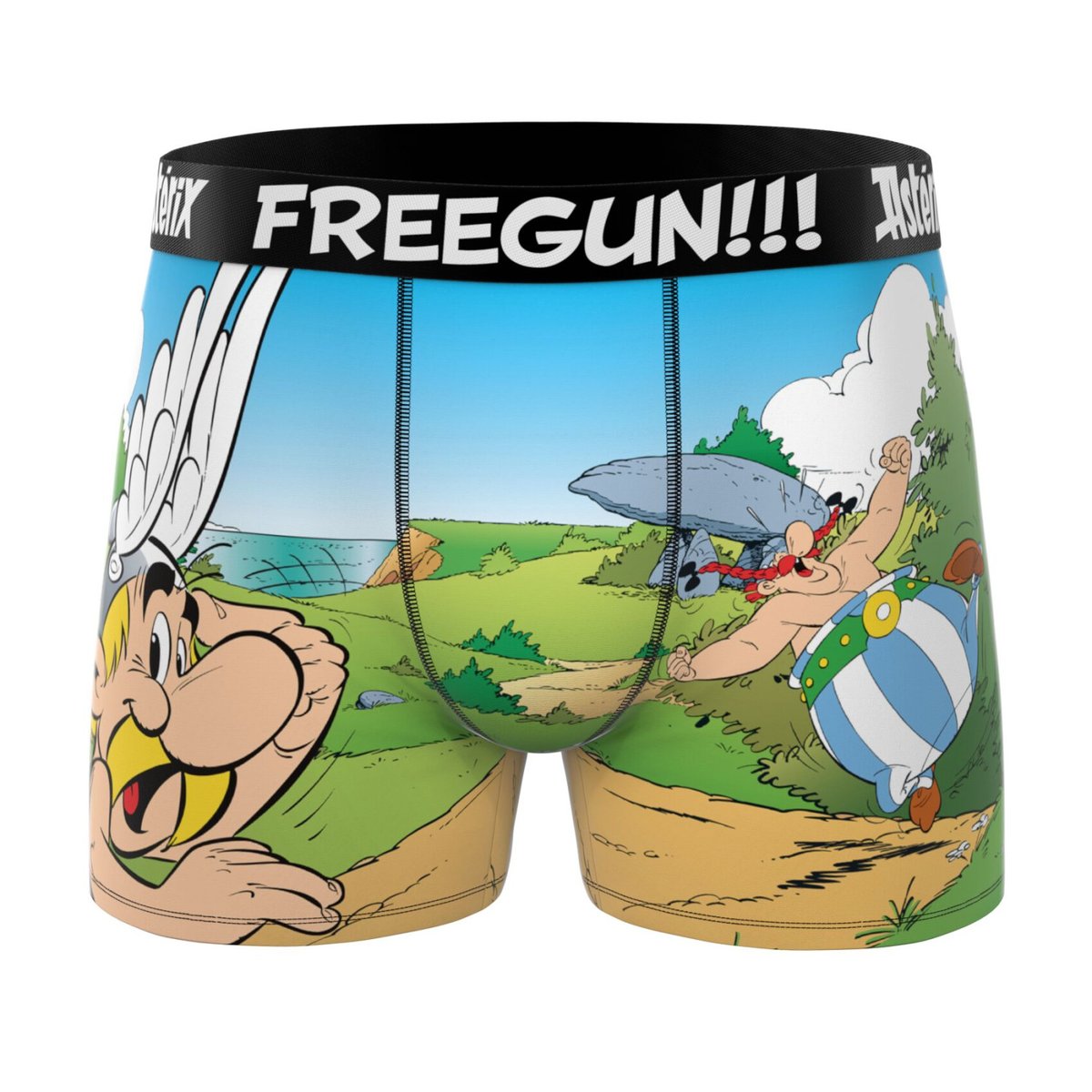 Lot De 3 Boxers Astérix vert/bleu/blanc/jaune, FREEGUN