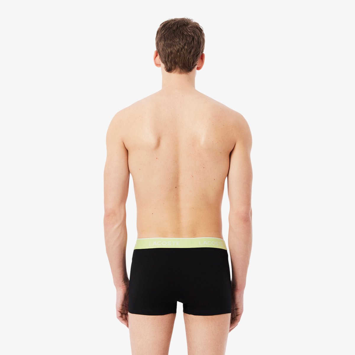 Lot de 3 boxers courts coton stretch noir-2ni, LACOSTE
