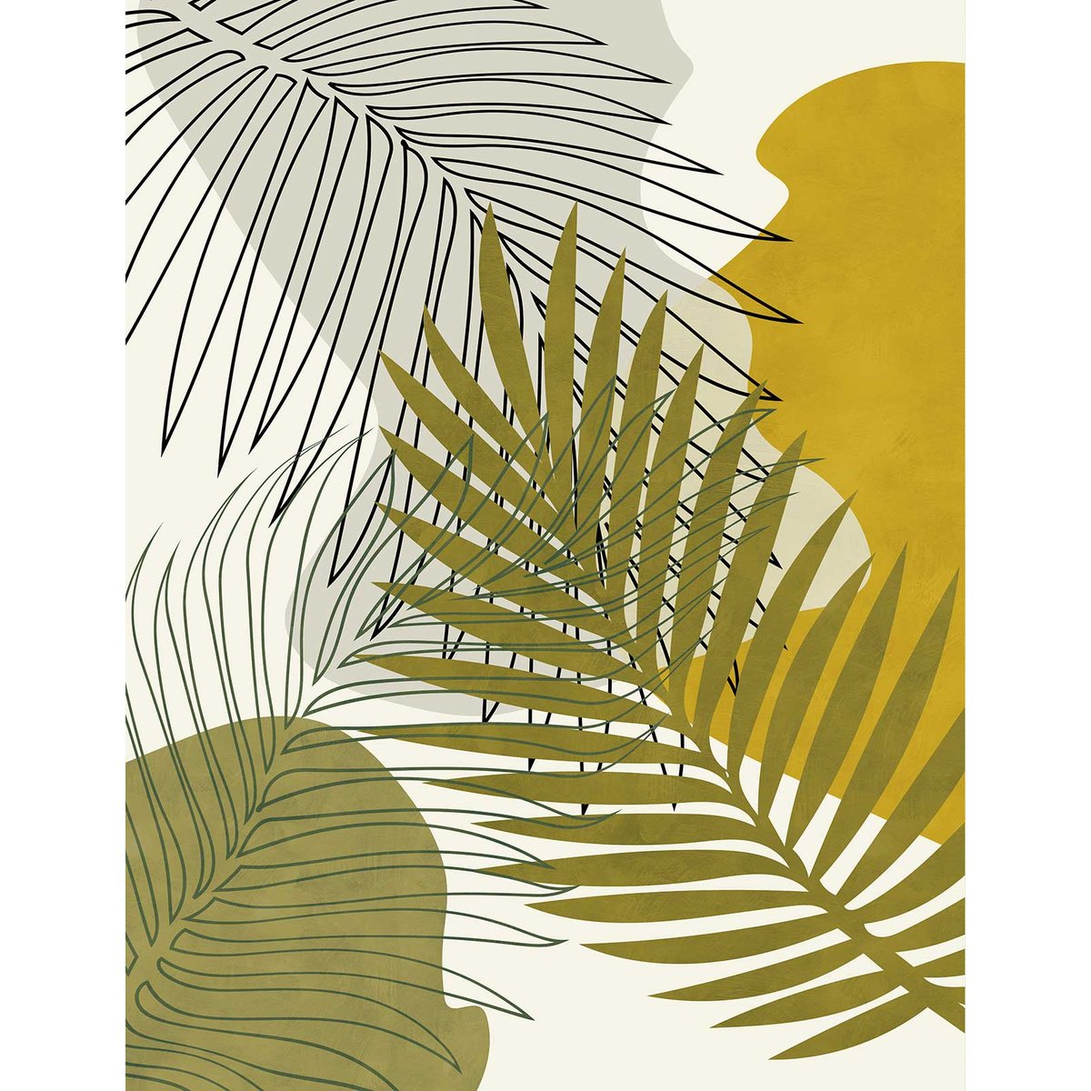 Papier peint tropical intissé, HEXOA