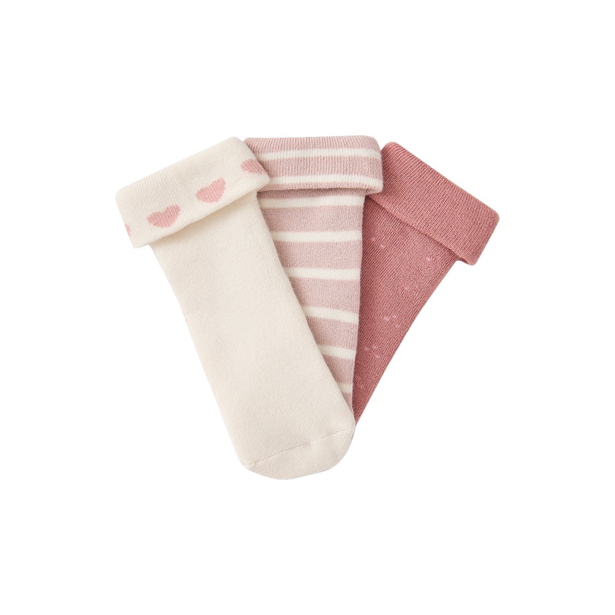 Lot de 3 soquettes écru, VERTBAUDET