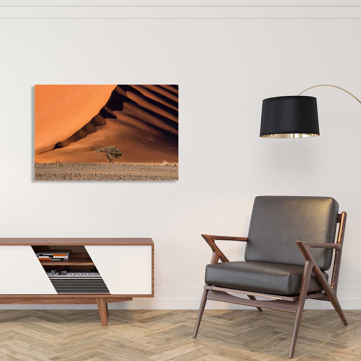 Tableau L'arbre sur la dune, Namibie tableau alu dibond, HEXOA