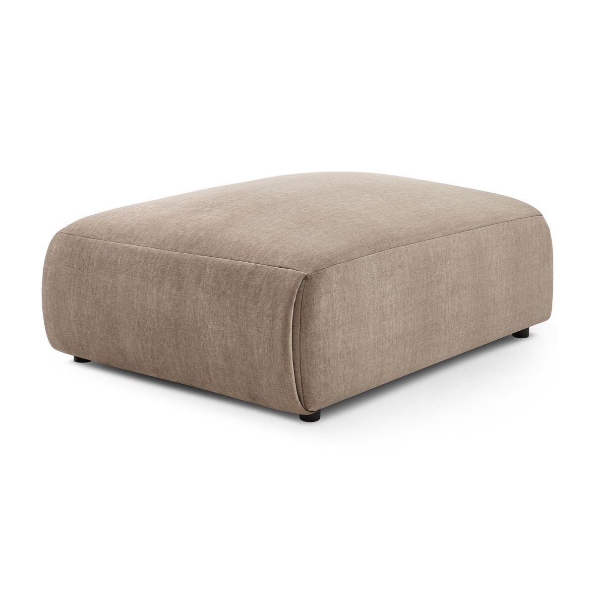 Pouf velours, JEANNE taupe, BOBOCHIC