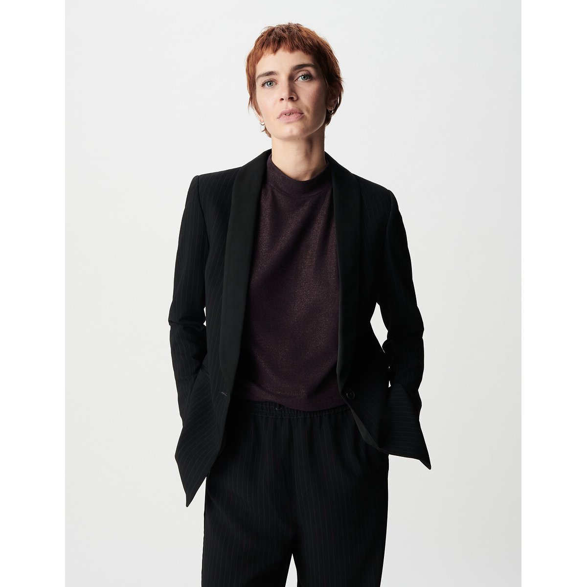 Veste de tailleur rayures tennis noir, IKKS