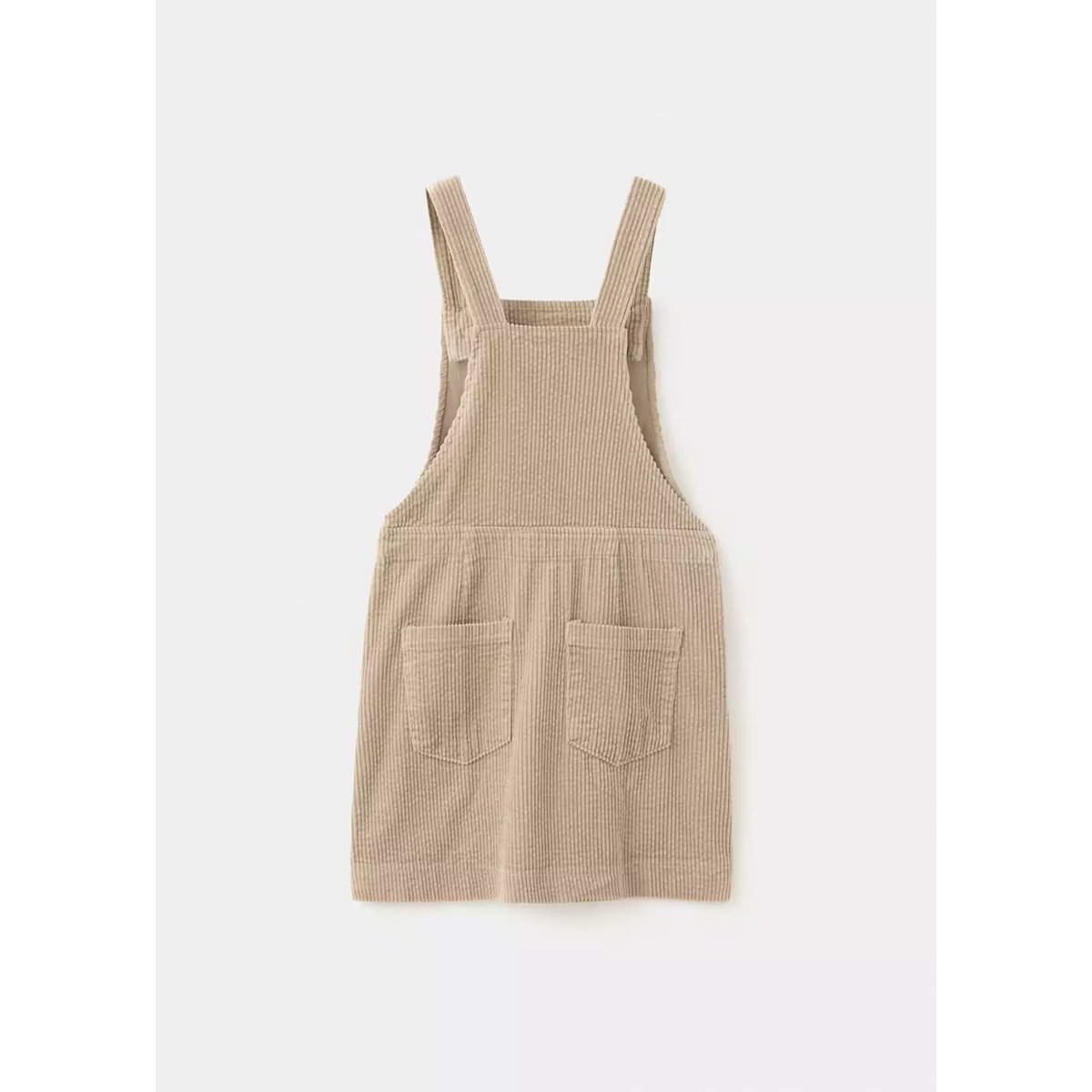 Robe chasuble velours côtelé beige, MANGO KIDS