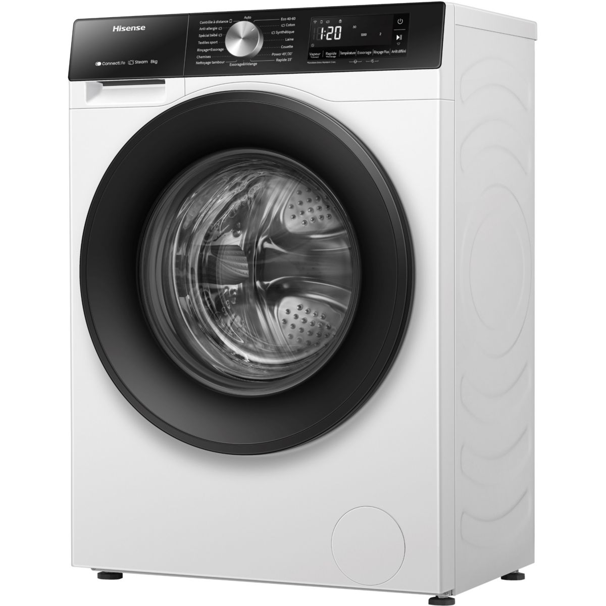 Lave linge hublot WF3S8043BW3 couleur unique, HISENSE