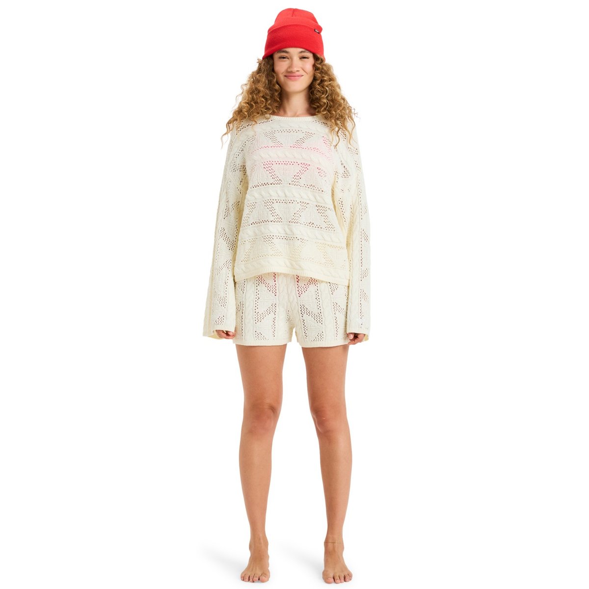 Pull à col rond SALT SIREN. blanc egret, ROXY