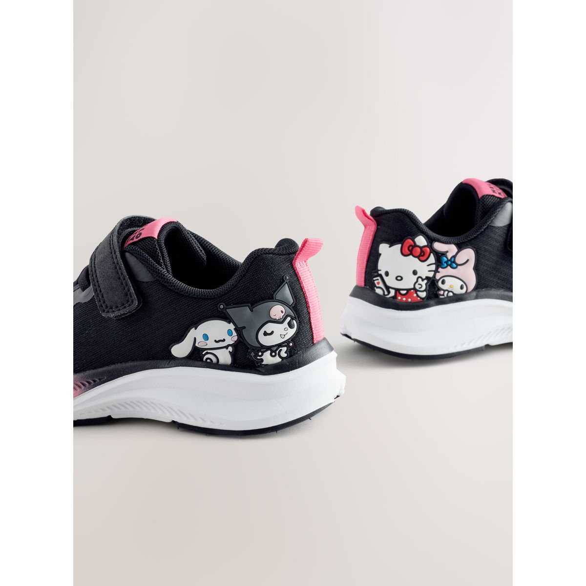 Baskets à lacets élastiques hello kitty noir, NEXT