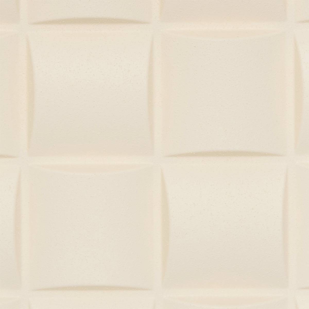 Lot de 2 stickers muraux carrés effet 3D OREN blanc, ATMOSPHERA
