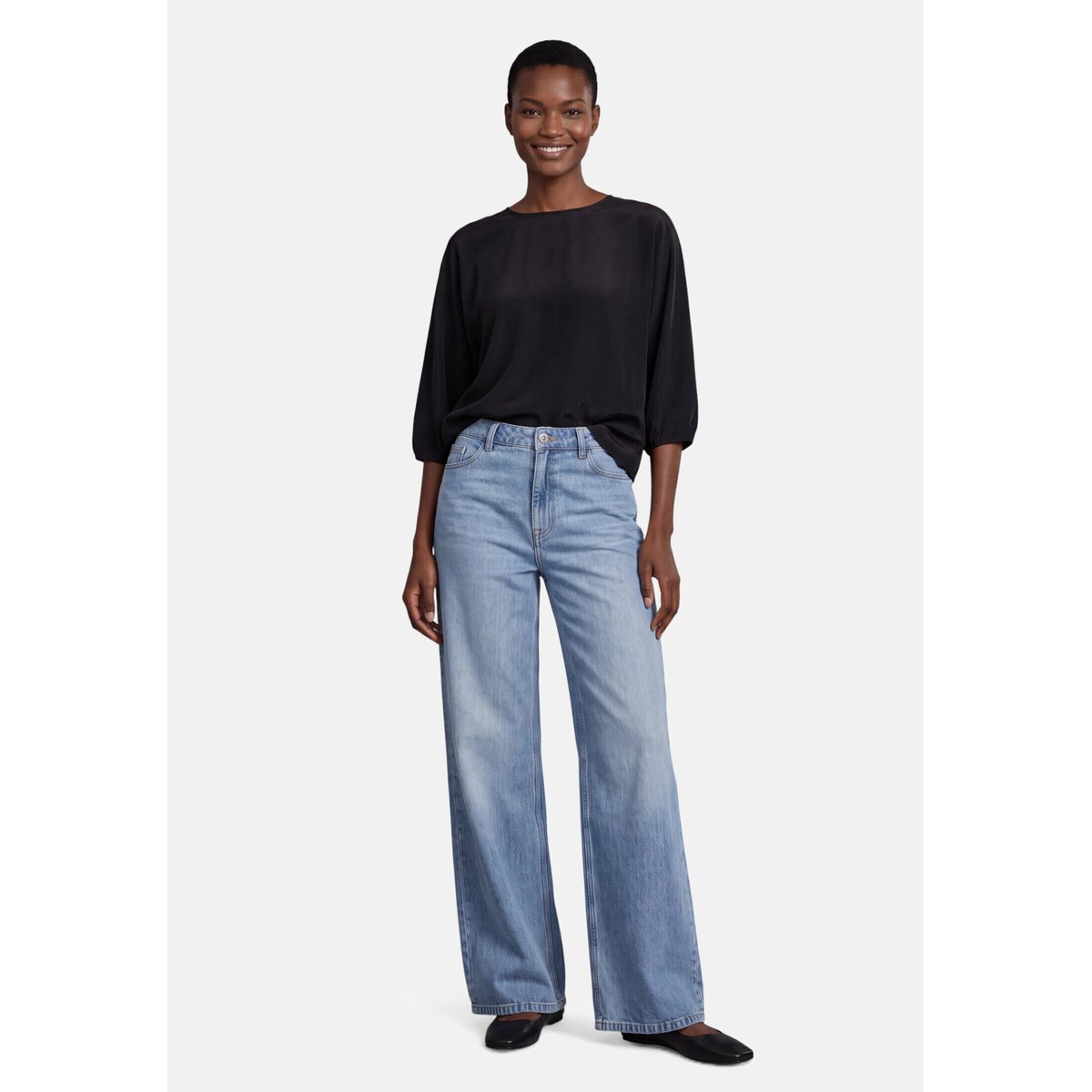 Blouse casual à ceinture black beauty, ZERO